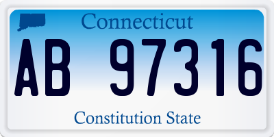 CT license plate AB97316