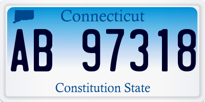 CT license plate AB97318