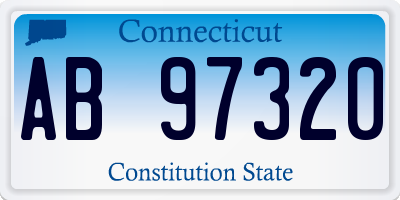 CT license plate AB97320