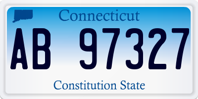 CT license plate AB97327