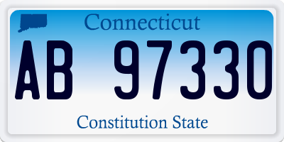 CT license plate AB97330