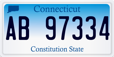 CT license plate AB97334