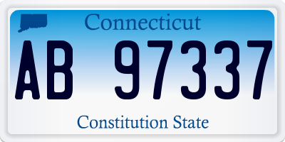 CT license plate AB97337