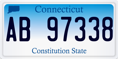 CT license plate AB97338