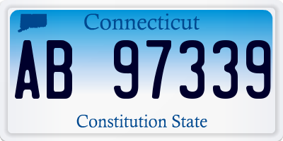 CT license plate AB97339