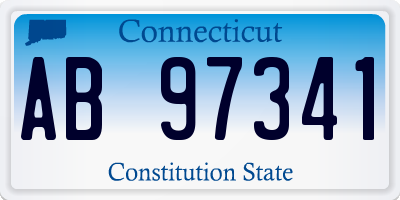 CT license plate AB97341