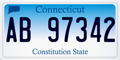 CT license plate AB97342