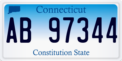 CT license plate AB97344