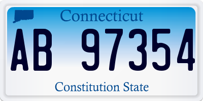 CT license plate AB97354