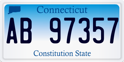 CT license plate AB97357