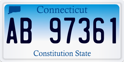 CT license plate AB97361