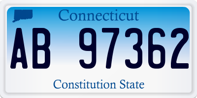 CT license plate AB97362