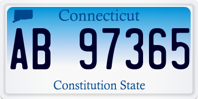 CT license plate AB97365