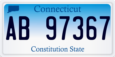 CT license plate AB97367