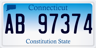 CT license plate AB97374