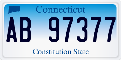 CT license plate AB97377