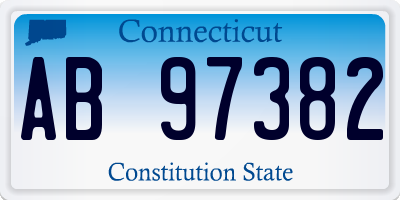 CT license plate AB97382