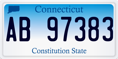 CT license plate AB97383