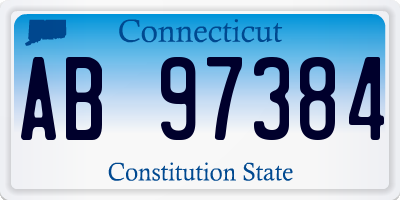 CT license plate AB97384