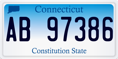 CT license plate AB97386