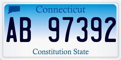 CT license plate AB97392