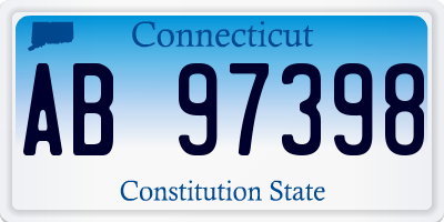 CT license plate AB97398