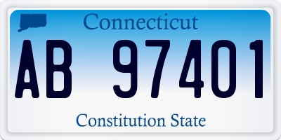 CT license plate AB97401
