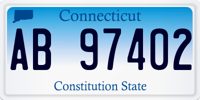 CT license plate AB97402