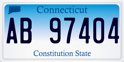 CT license plate AB97404