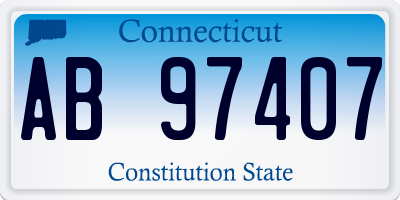 CT license plate AB97407