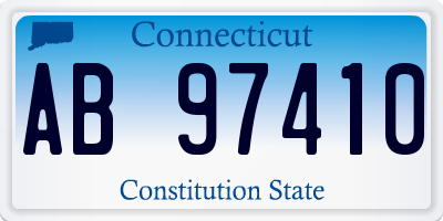 CT license plate AB97410
