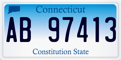 CT license plate AB97413