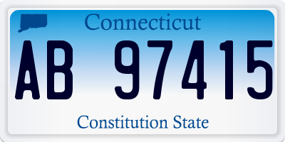 CT license plate AB97415