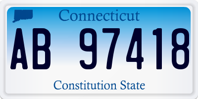 CT license plate AB97418