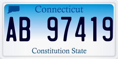 CT license plate AB97419