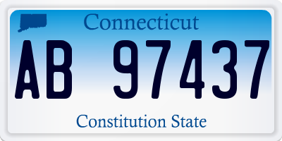 CT license plate AB97437