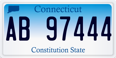 CT license plate AB97444