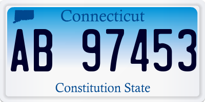 CT license plate AB97453
