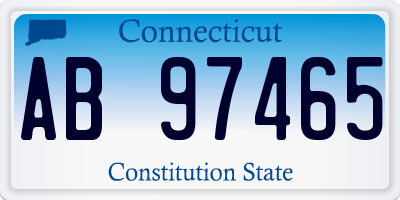 CT license plate AB97465