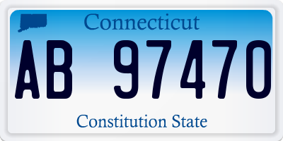 CT license plate AB97470