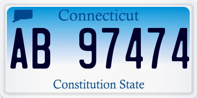 CT license plate AB97474
