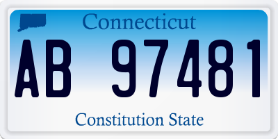 CT license plate AB97481