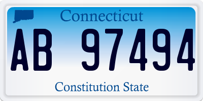 CT license plate AB97494