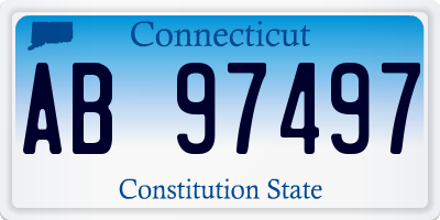 CT license plate AB97497