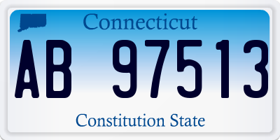 CT license plate AB97513