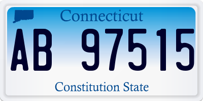 CT license plate AB97515