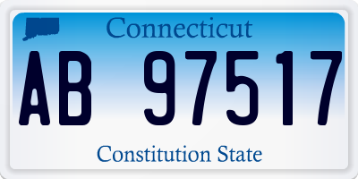 CT license plate AB97517