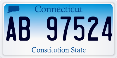 CT license plate AB97524