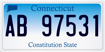 CT license plate AB97531