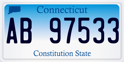 CT license plate AB97533